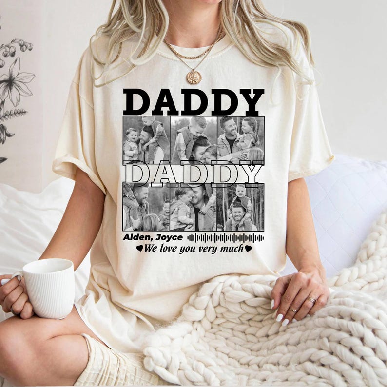 Custom Photo Vintage Dad T-shirt, Best Gift For Father's Day