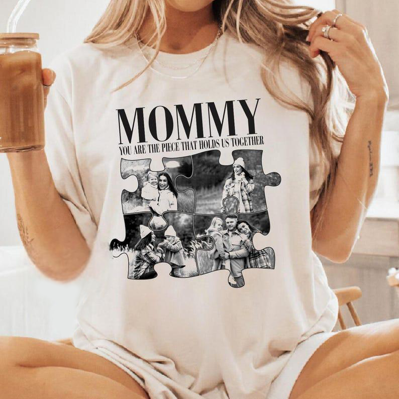 Custom Mom Photo Puzzle Comfort Colors Shirt