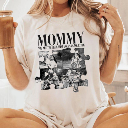 Custom Mom Photo Puzzle Comfort Colors Shirt
