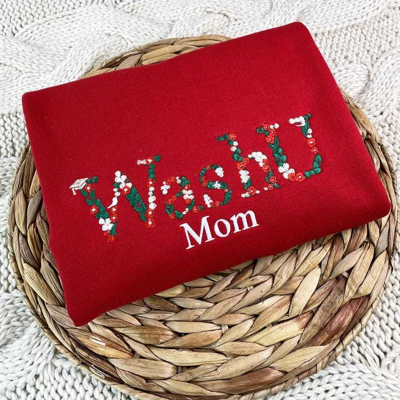 Custom Embroidered Floral Mama Sweatshirt,  Mama And Mimi Sweatshirt