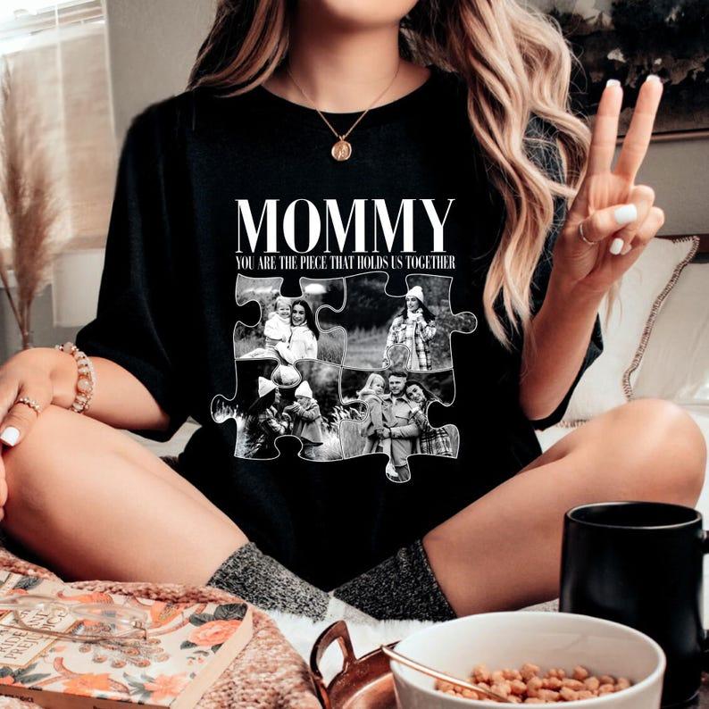 Custom Mom Photo Puzzle Comfort Colors Shirt