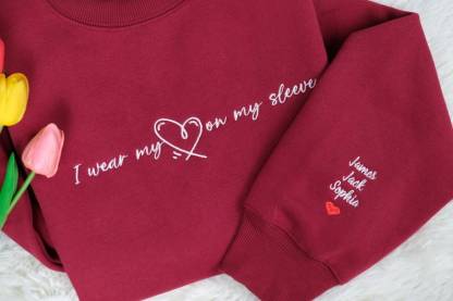 Custom I Wear My Heart On My Sleeve With Kids Names