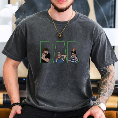 Personalized Dad Portrait Sweatshirt, Custom Photo Sweatshirt Gift For Dad, Fathers Day Gift