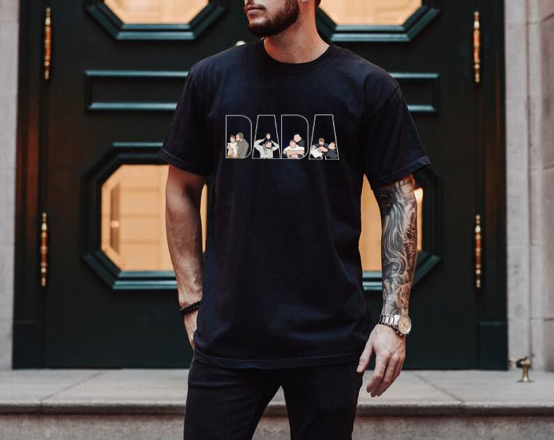 Personalized Dad Portrait Sweatshirt, Custom Photo Sweatshirt Gift For Dad, Fathers Day Gift