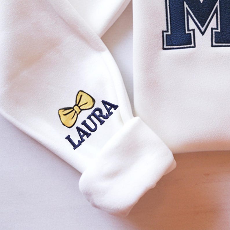 Custom Name Embroidery Softball Mom Sweatshirt