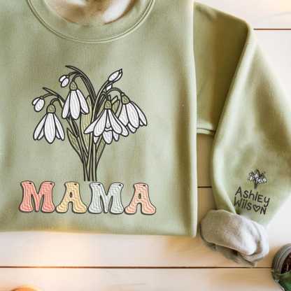 Custom Birth Month Flower Sweatshirt, Gift for Mom, Grandma