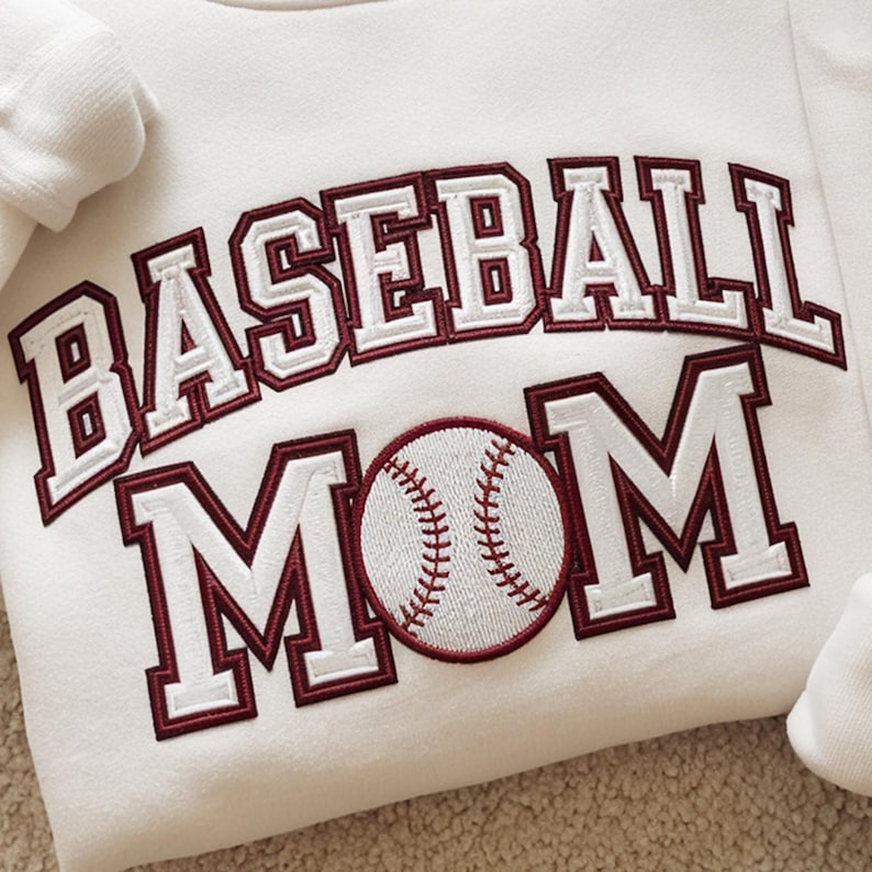 Embroidery Baseball Sweatshirt with Name Sweatshirt