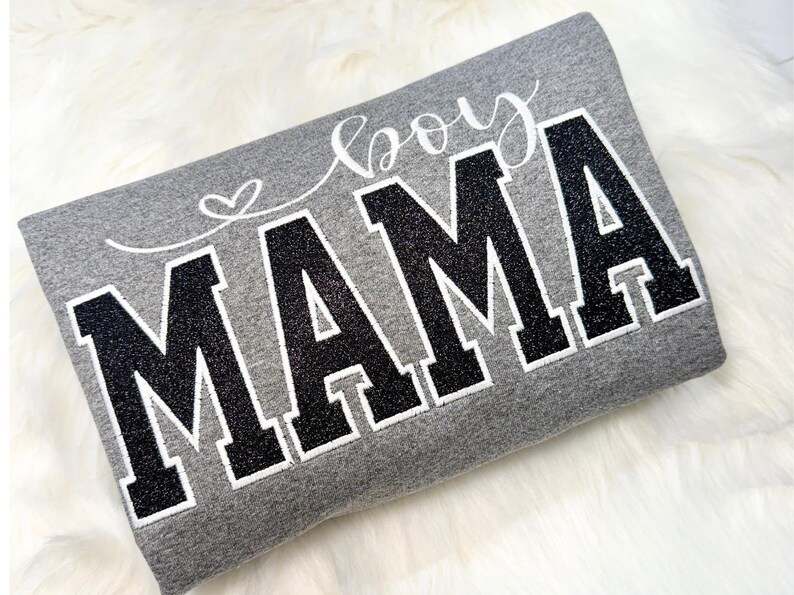 Custom Embroidered Boy Mom Sweatershirt, New Mom Mothers Day