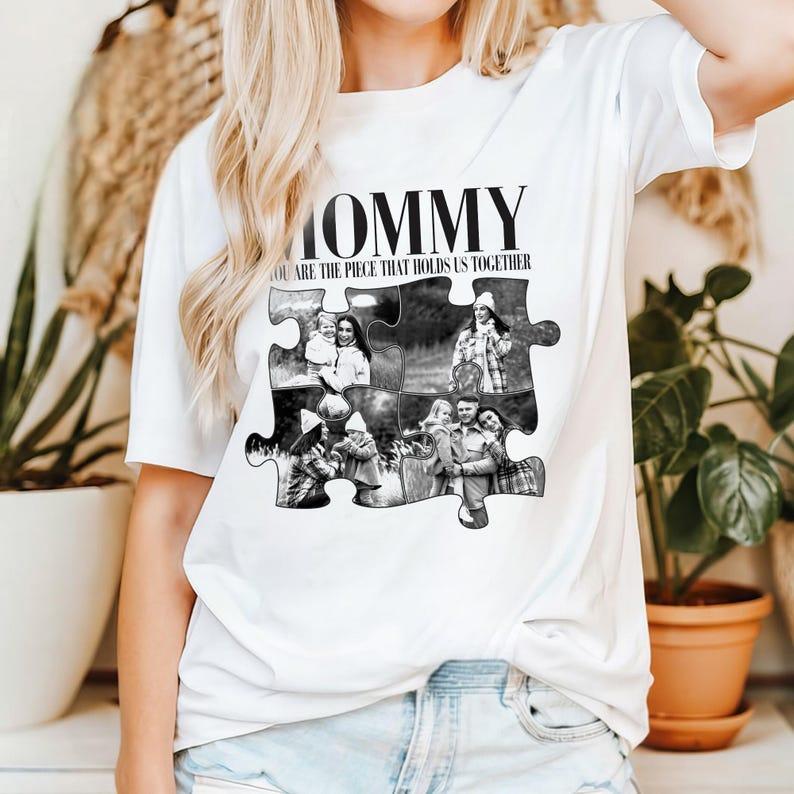 Custom Mom Photo Puzzle Comfort Colors Shirt