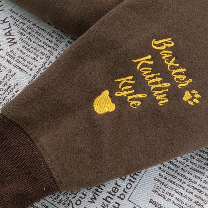 Personalized Mama Bear Embroidered Sweatshirt Mama With Kid Name On Sleeve