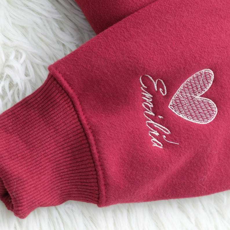 Customized Mom Grandma Embroidered Sweatshirts With Grandson's Names On The Sleeves