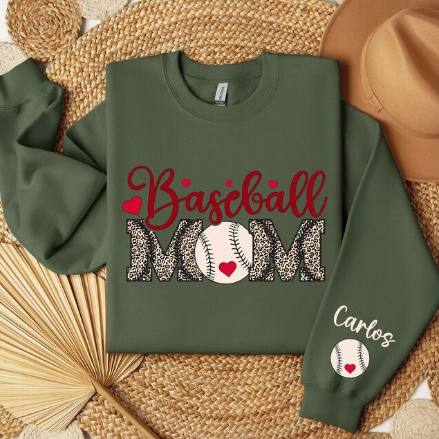 Personalized Baseball Mom Sweatshirt
