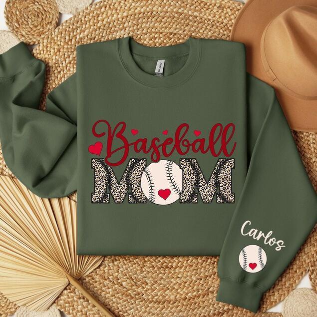 Personalized Baseball Mom Sweatshirt