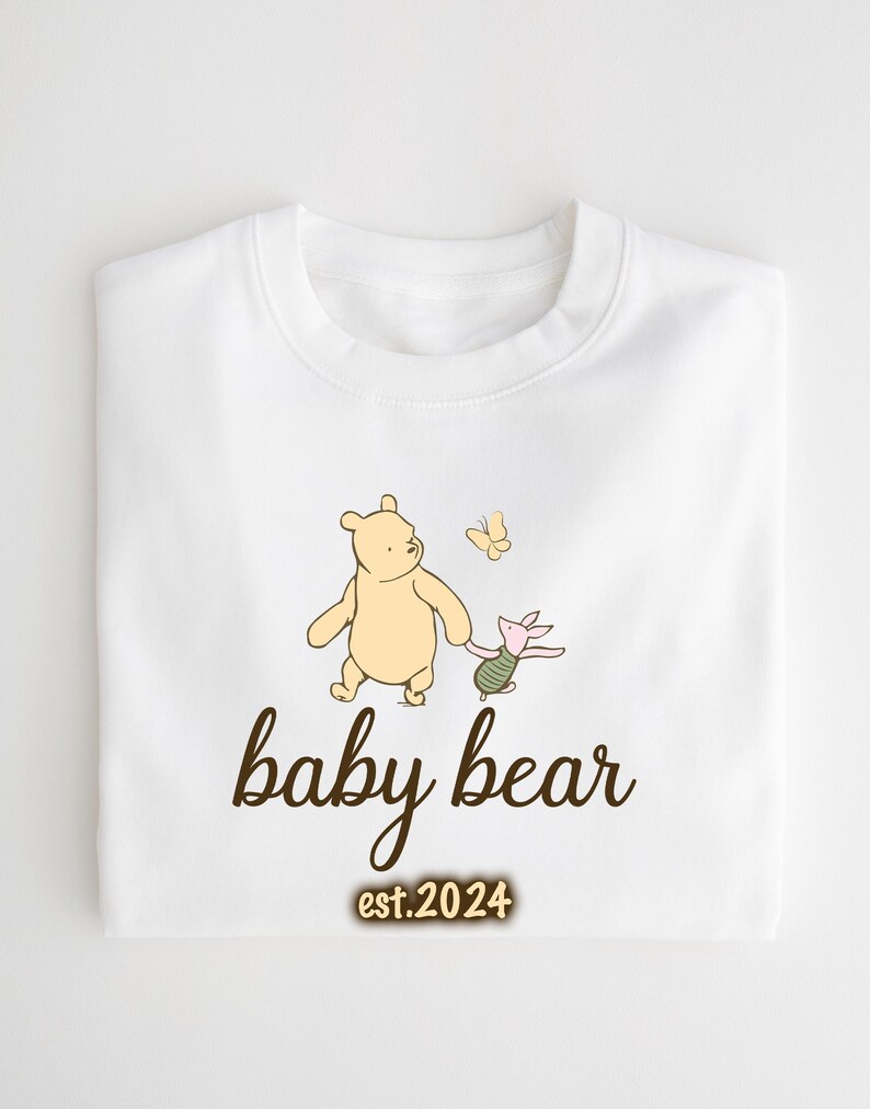 Personalised Matching Mama Bear Sweatshirt, Baby Bear Sweatshirt, Classic Winnie