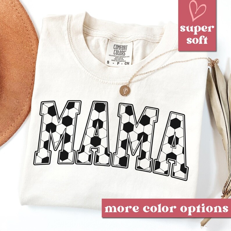 Custom Comfort Colors Cute Soccer Mama Shirt, Mothers day Gift For Soccer Mom