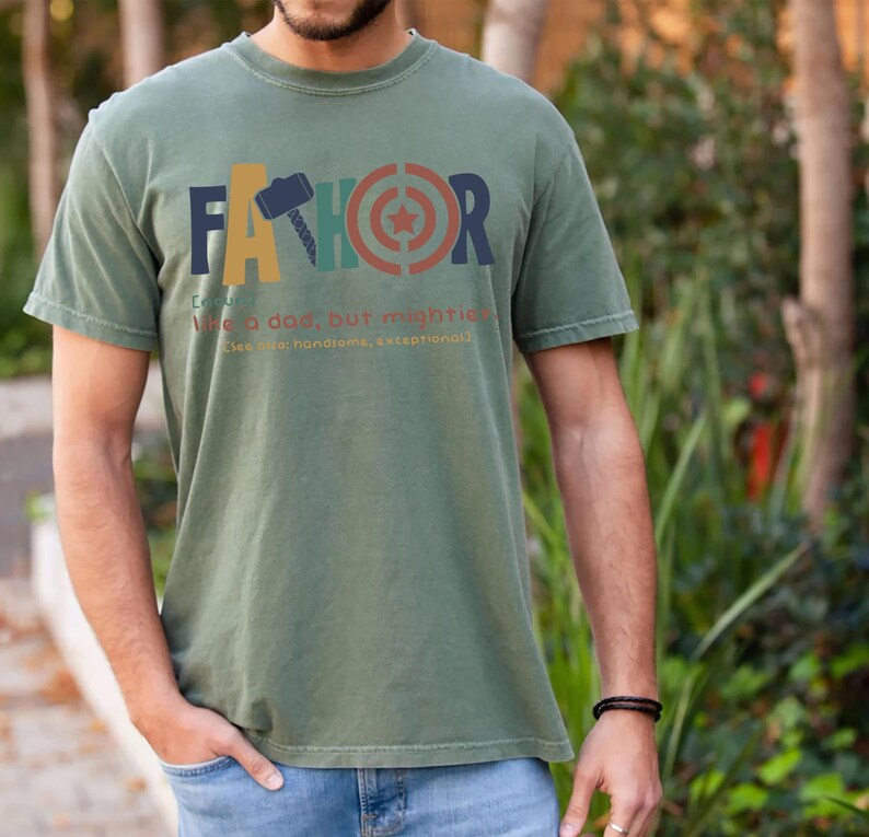 Fathor Definition T-Shirt, Father’s Day Mighty Dad Gift, Superhero Dad Shirt