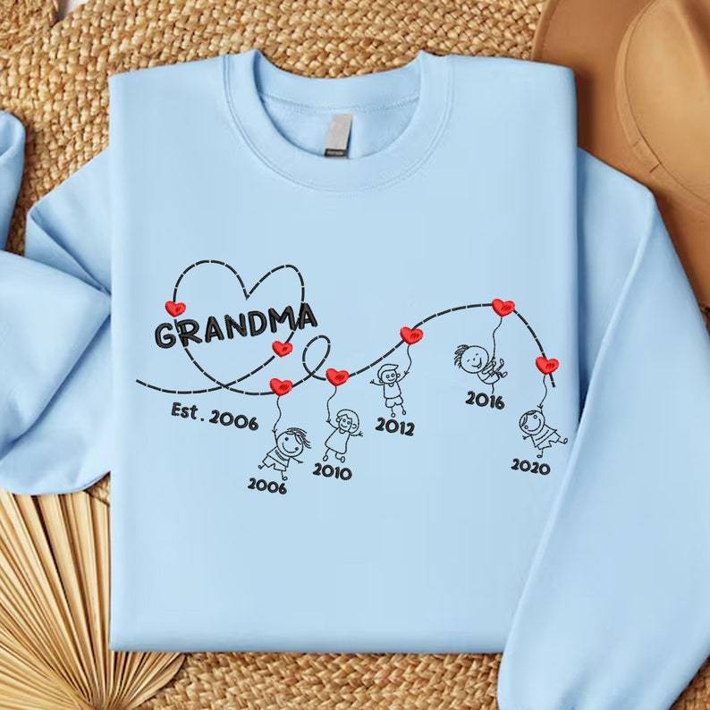 Custom Kids Name Embroidered Sweatshirt
