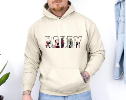 Personalized Dad Portrait Sweatshirt, Custom Photo Sweatshirt Gift For Dad, Fathers Day Gift