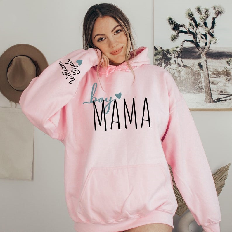 Personalized Boy Mama Girl Mama Sweatshirt With Kid Names