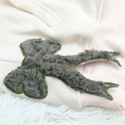 Custom Embroidered Vintage Mom Hoodie with Side Bow