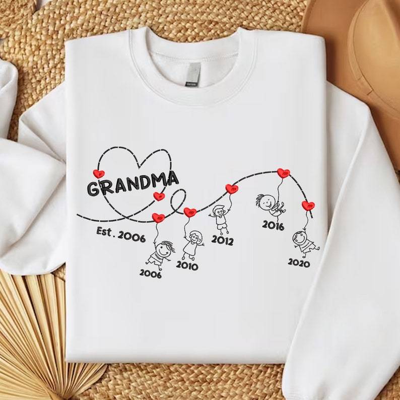 Custom Kids Name Embroidered Sweatshirt