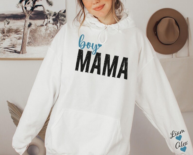 Custom Boy Mom Girl Mom Sweatshirt Mom Birthday Gift