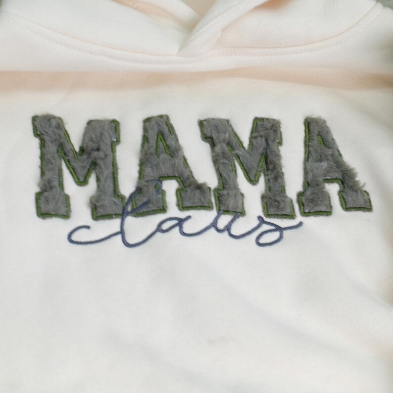 Custom Embroidered Vintage Mom Hoodie with Side Bow