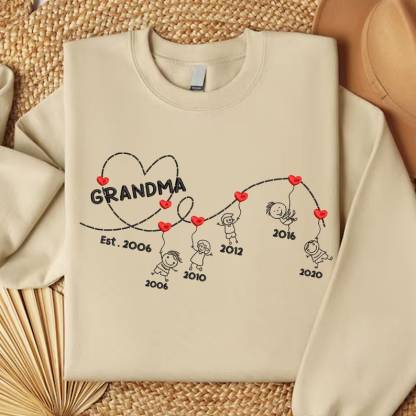 Custom Kids Name Embroidered Sweatshirt