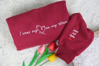 Custom I Wear My Heart On My Sleeve With Kids Names