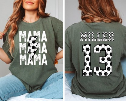 Custom Comfort Colors Soccer Mama Shirt, Soccer Game Day Mom Shirt