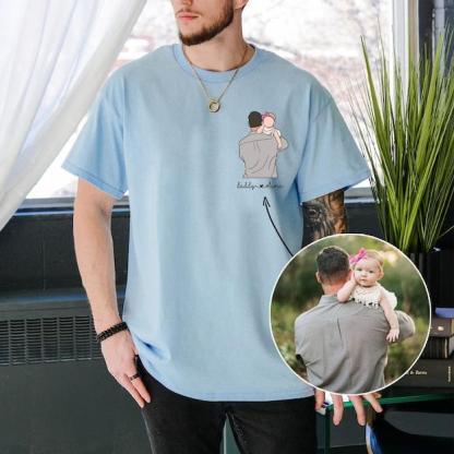 Custom Portrait From Photo Dad Shirt, Portrait Illustration, Fathers Day Gift