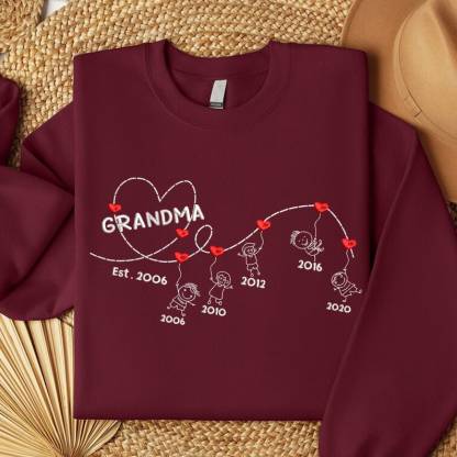 Custom Kids Name Embroidered Sweatshirt