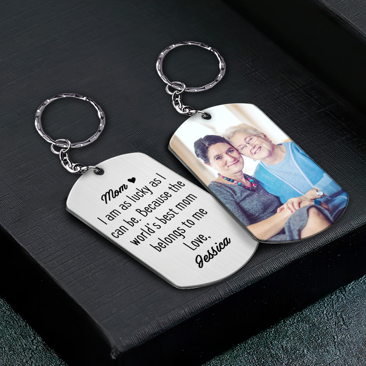 Custom Photo World's Best Mom - Gift For Mom, Mother, Grandma - Personalized Aluminum Keychain