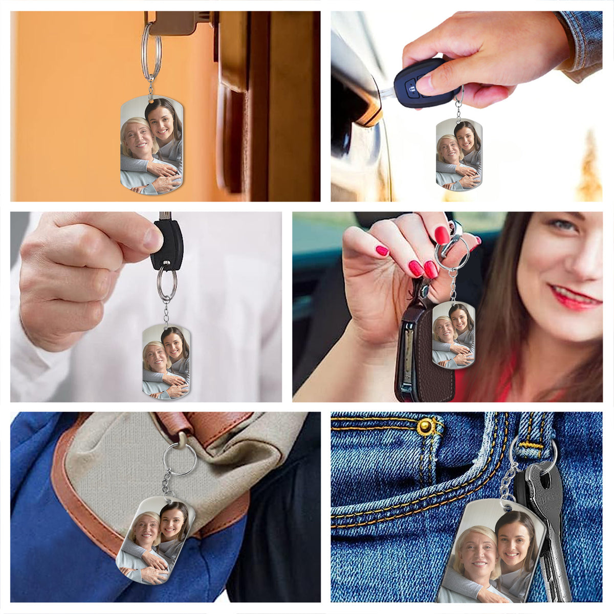 Custom Photo World's Best Mom - Gift For Mom, Mother, Grandma - Personalized Aluminum Keychain
