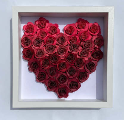 Ombre Heart Shaped Flower Box | Valentine's Day | Customized Cardstock Shadow Box