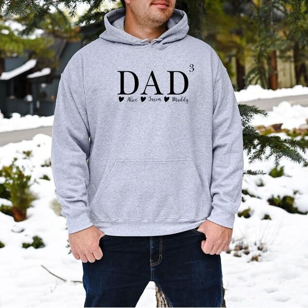 Custom Dad 3 Shirt With Kids Names, Father Of 3 Kids, Fathers Day Gift