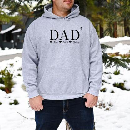 Custom Dad 3 Shirt With Kids Names, Father Of 3 Kids, Fathers Day Gift