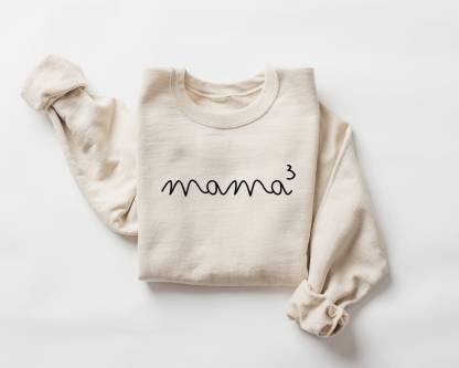 Customized 3 kids mom sweatshirts, gifts for the third baby, customized mom sweatshirts with the number of kids' names