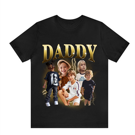 Proud Daddy's Kid! Personalized Retro Rap Tee-Unique Father's Day Present