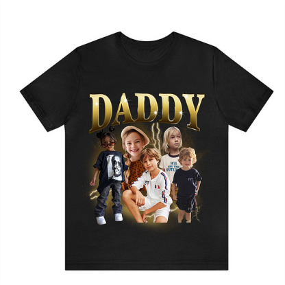 Proud Daddy's Kid! Personalized Retro Rap Tee-Unique Father's Day Present