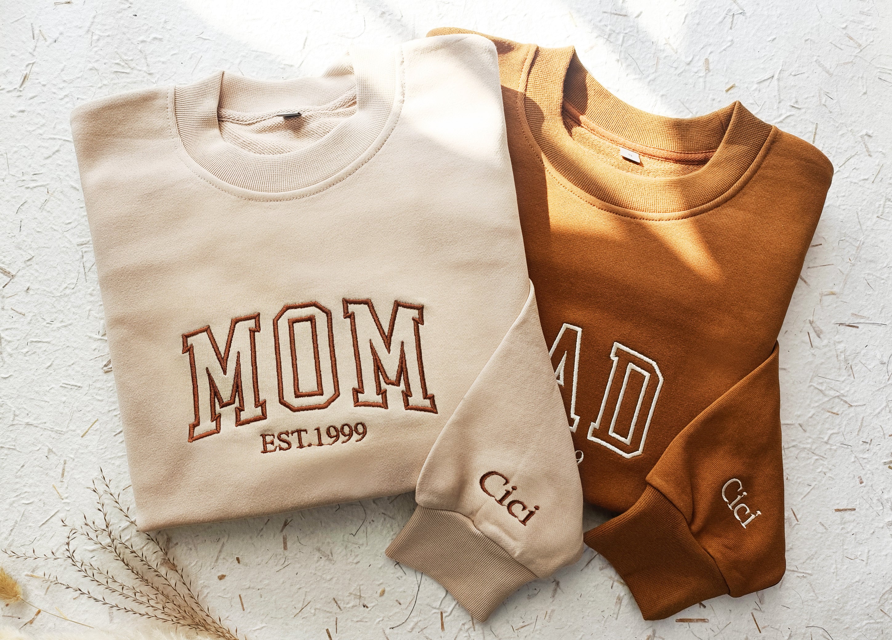 Custom Mama  Embroidery Sweatshirt With Kid's Name Mother's Day