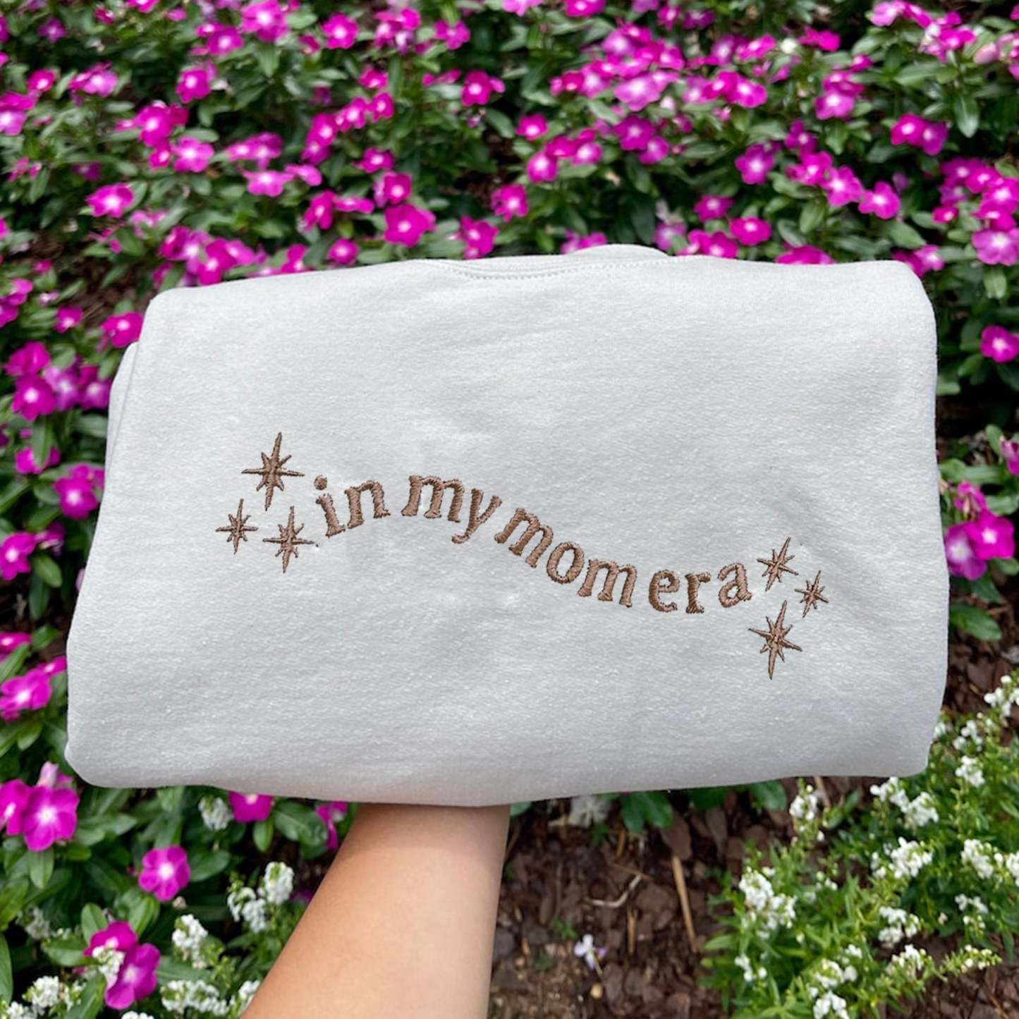 In My Mom Era Embroidery Custom Sweatshirt, Personalized Mama Hoodie, Gift for Mom