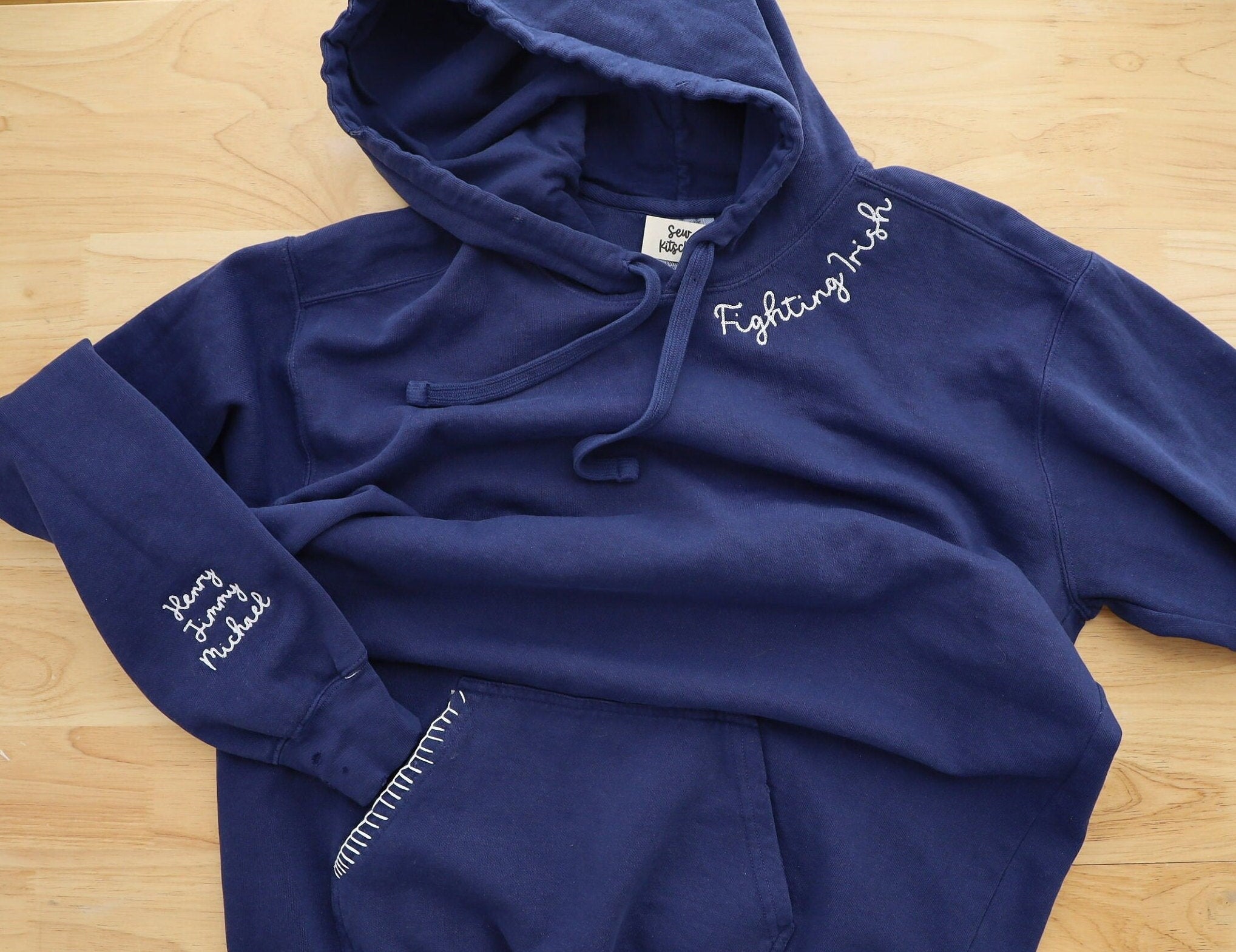 Vintage Custom Mama Embroidered Hand Distressed Hoodie\Sweatshirt-Mother's Day Gifts-Free Shipping!