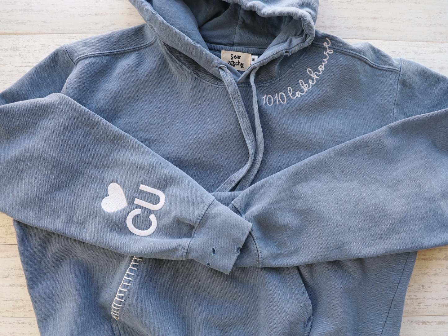 Vintage Custom Mama Embroidered Hand Distressed Hoodie\Sweatshirt-Mother's Day Gifts-Free Shipping!
