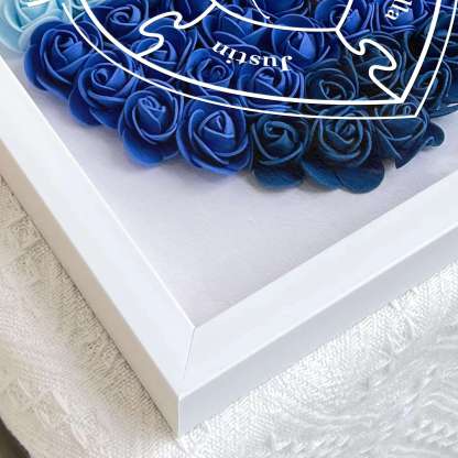Custom Flower Heart Shadow Box with Names - Mother's Day Gifts For Grandma, Mom