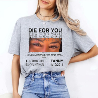 Customized Eye Photo Retro Tee, The Best Choice For Commemorative Gifts