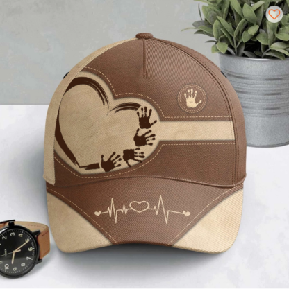 Skip To Product Information Grandpa Dad Kids Handprints - Personalized Classic Cap