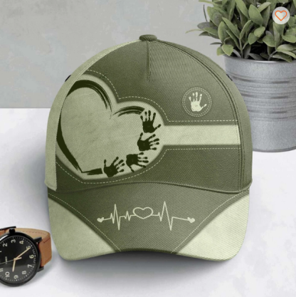 Skip To Product Information Grandpa Dad Kids Handprints - Personalized Classic Cap