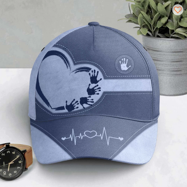 Skip To Product Information Grandpa Dad Kids Handprints - Personalized Classic Cap