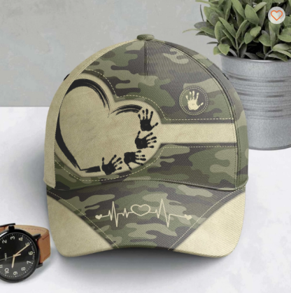 Skip To Product Information Grandpa Dad Kids Handprints - Personalized Classic Cap